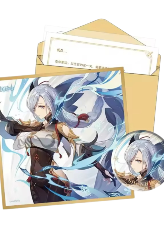 Anime Genshin Impact Shenhe Birthday Gift Box Set