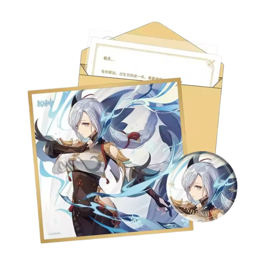 Anime Genshin Impact Shenhe Birthday Gift Box Set