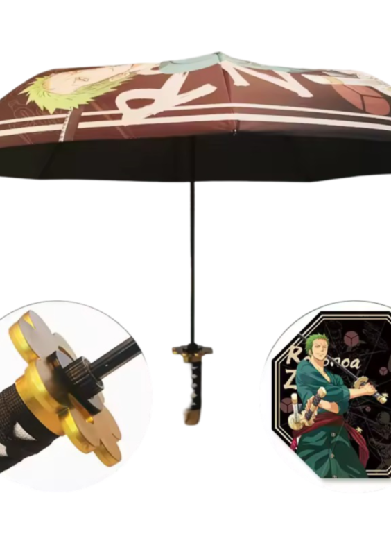 One Piece Roronoa Zoro Anime Three Fold Umbrella
