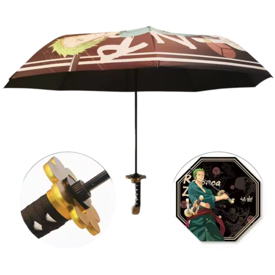 One Piece Roronoa Zoro Anime Three Fold Umbrella