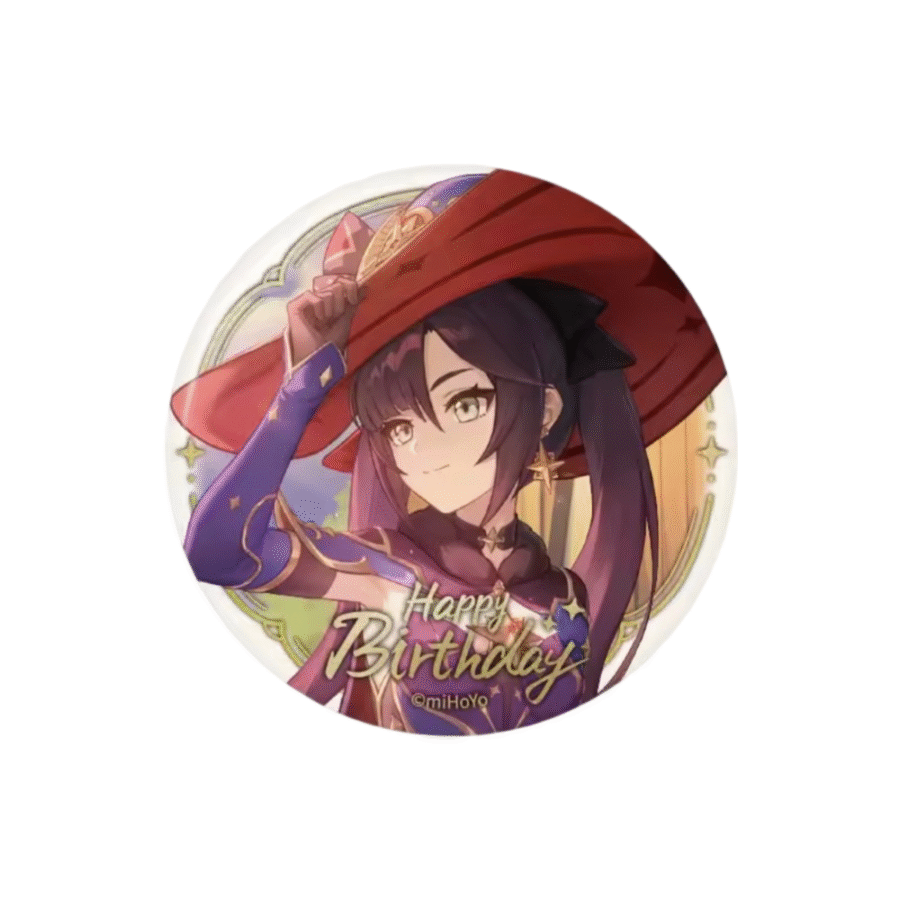 Anime Genshin Impact Mona Happy Birthday Badge Anime Genshin Impact Mona Happy Birthday Badge