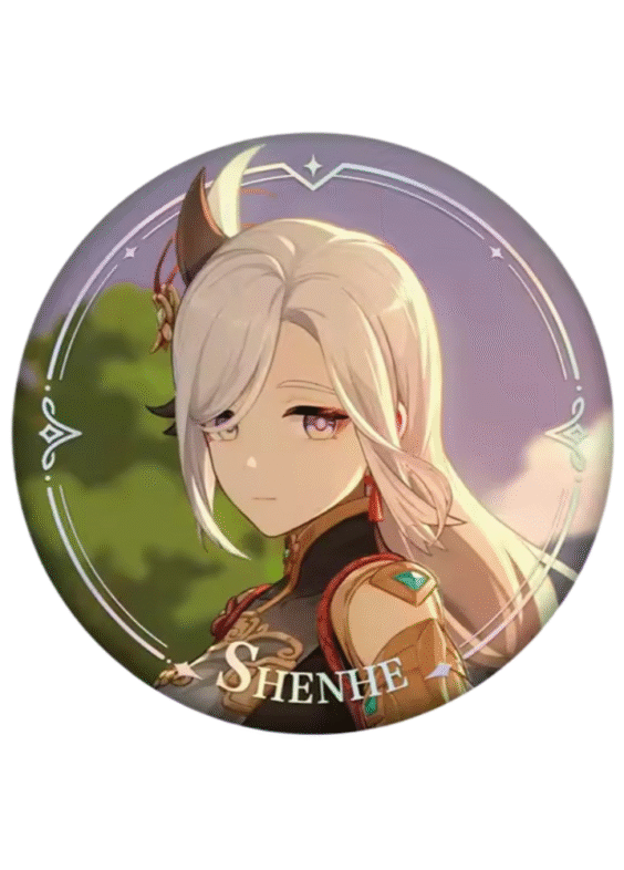 Anime Genshin Impact Shenhe Original Authentic Badge