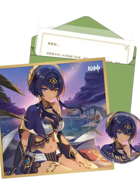 Anime Genshin Impact Candace Birthday Gift Box Set
