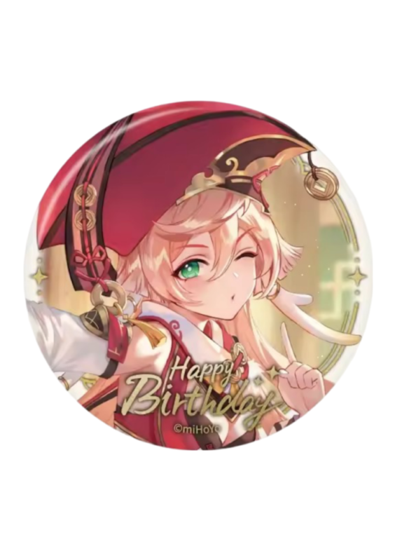 Anime Genshin Impact Yanfei Happy Birthday Print Badge