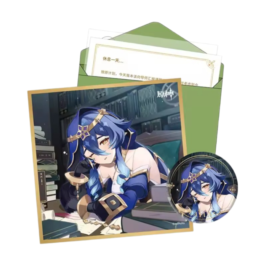 Anime Genshin Impact Layla Birthday Gift Box Set