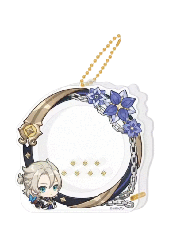 Anime Genshin Impact Albedo Acrylic Storage Keychain