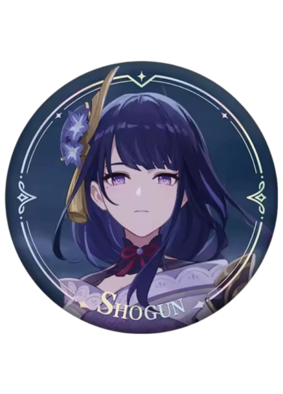 Anime Genshin Impact Raiden Shogun Original Authentic Badge