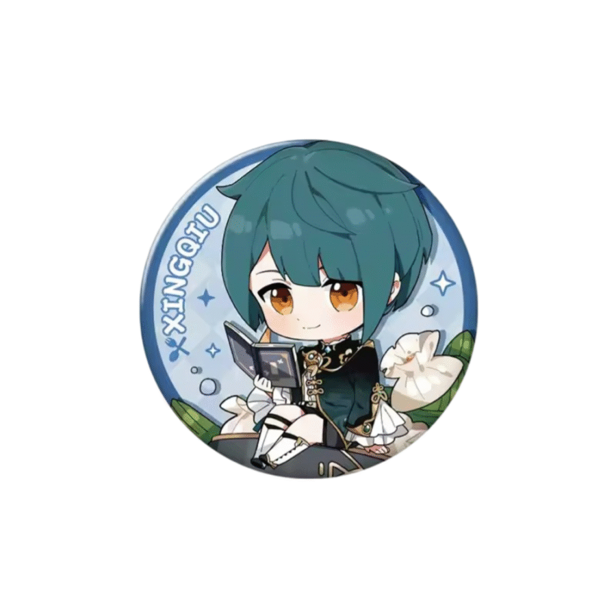 Anime Genshin Impact Xingqiu Badge Pin Anime Genshin Impact Xingqiu Badge Pin