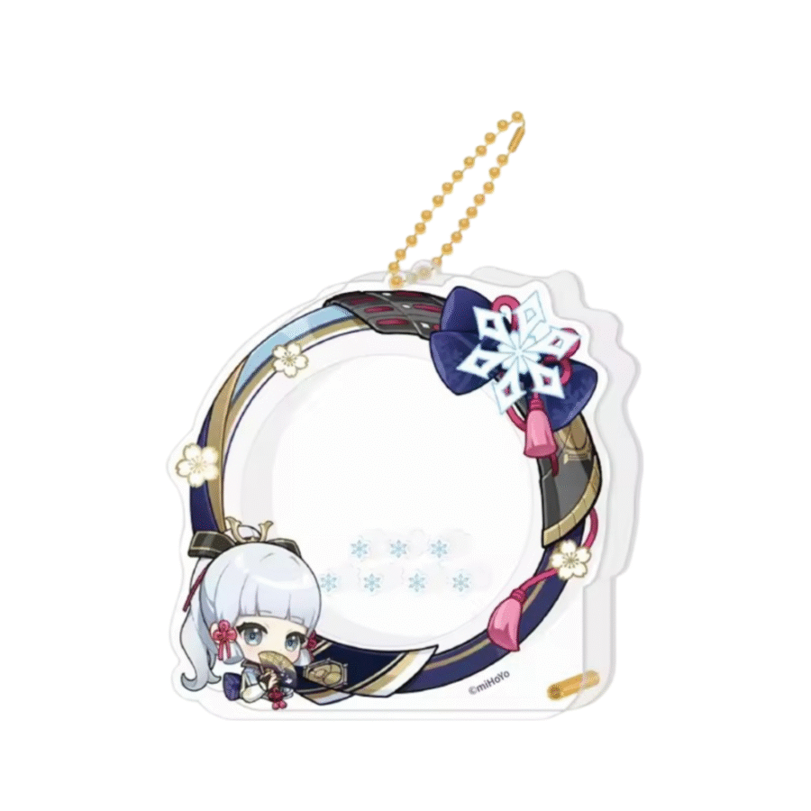 Anime Genshin Impact Kamisato Ayaka Acrylic Storage Keychain Anime Genshin Impact Kamisato Ayaka Acrylic Storage Keychain