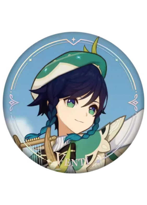 Anime Genshin Impact Venti Original Authentic Badge