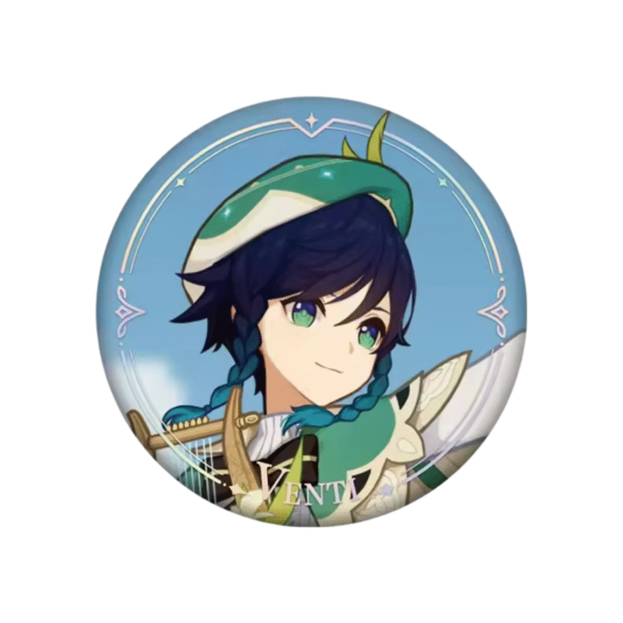 Anime Genshin Impact Venti Original Authentic Badge Anime Genshin Impact Venti Original Authentic Badge