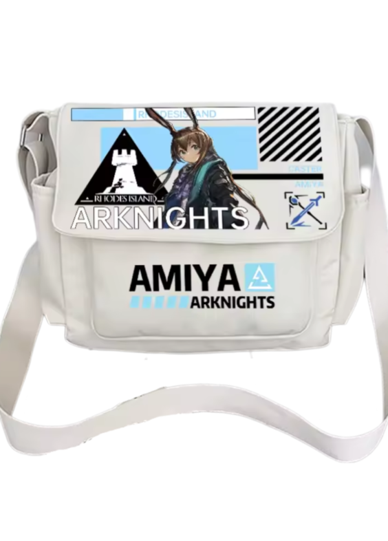 Anime Arknights Amiya White Shoulder Bag
