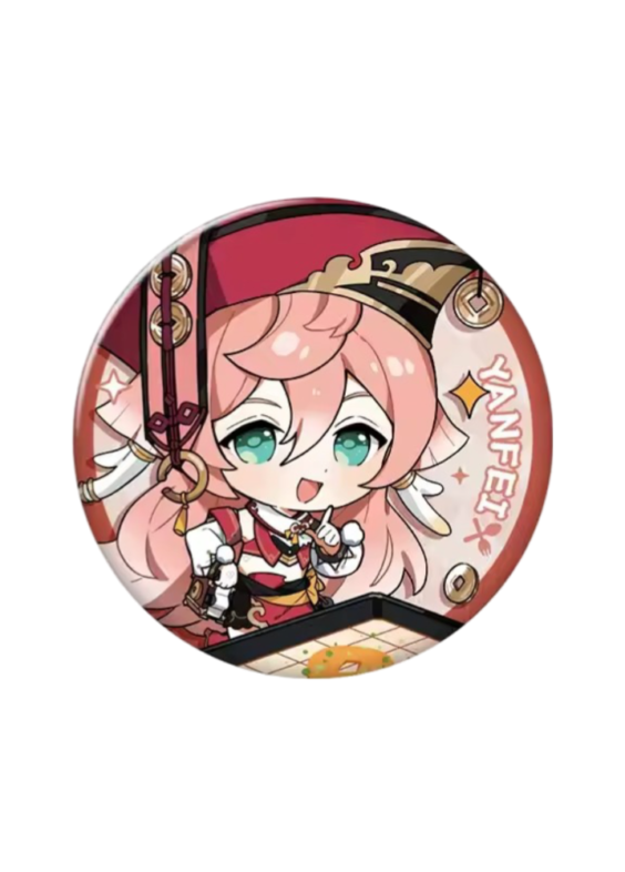 Anime Genshin Impact Yanfei Badge Pin