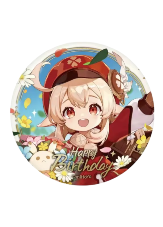 Genshin Impact Klee Anime Happy Birthday Badge