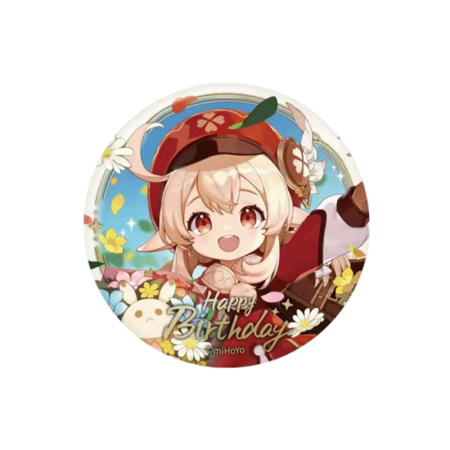 Genshin Impact Klee Anime Happy Birthday Badge Genshin Impact Klee Anime Happy Birthday Badge