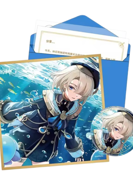 Anime Genshin Impact Freminet Birthday Gift Box Set
