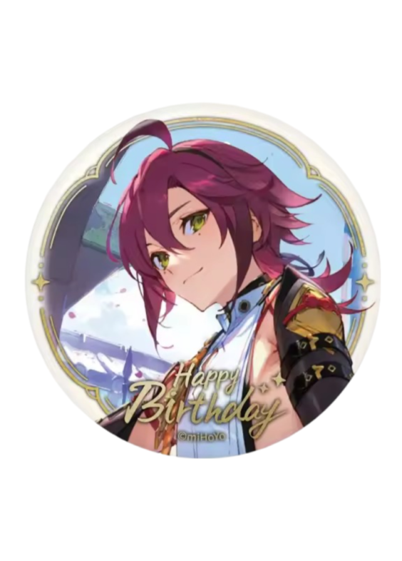 Anime Genshin Impact Shikanoin Heizou Happy Birthday Badge