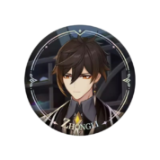 Anime Genshin Impact Zhongli Original Authentic Badge