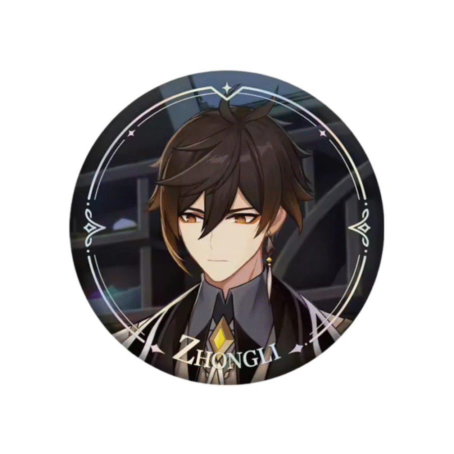 Anime Genshin Impact Zhongli Original Authentic Badge Anime Genshin Impact Zhongli Original Authentic Badge