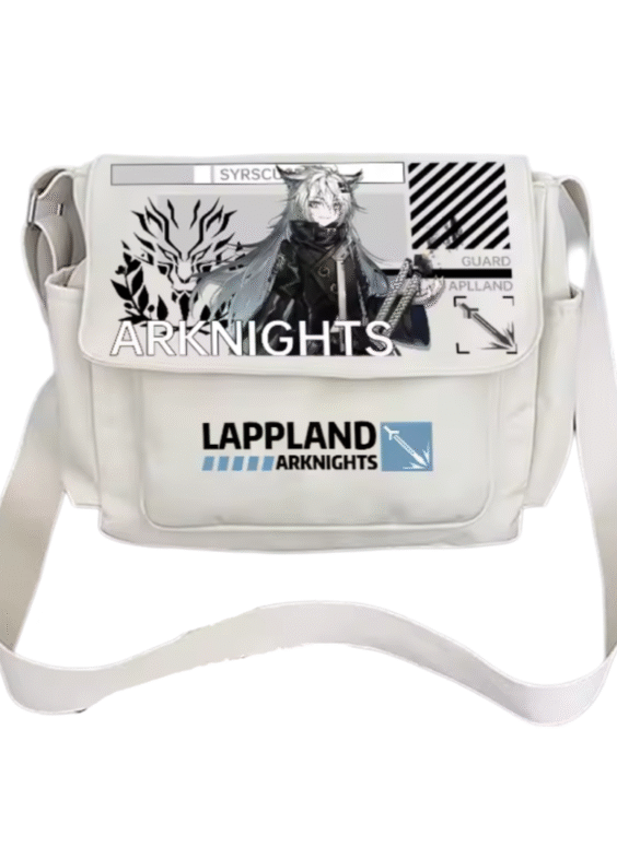 Anime Arknights Lappland White Shoulder Bag