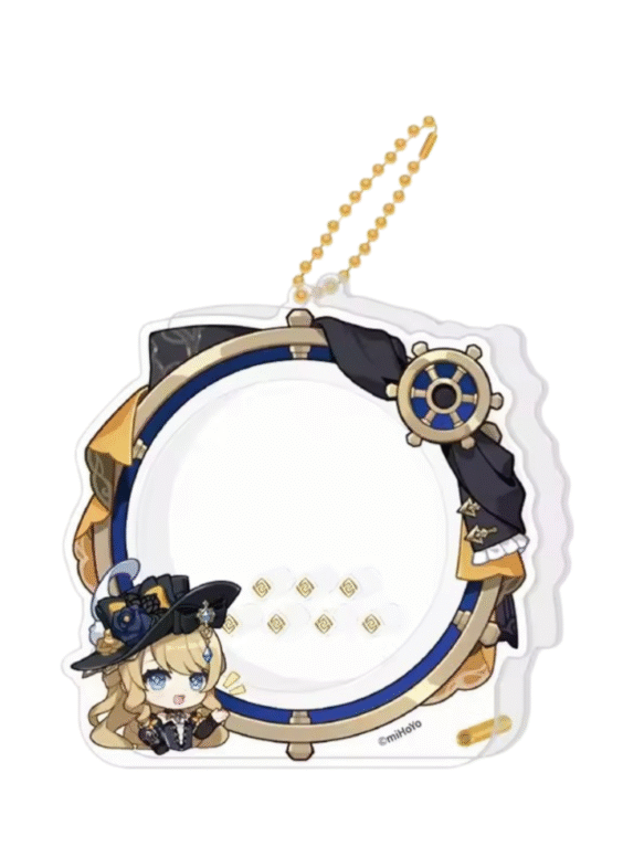 Anime Genshin Impact Navia Acrylic Storage Keychain