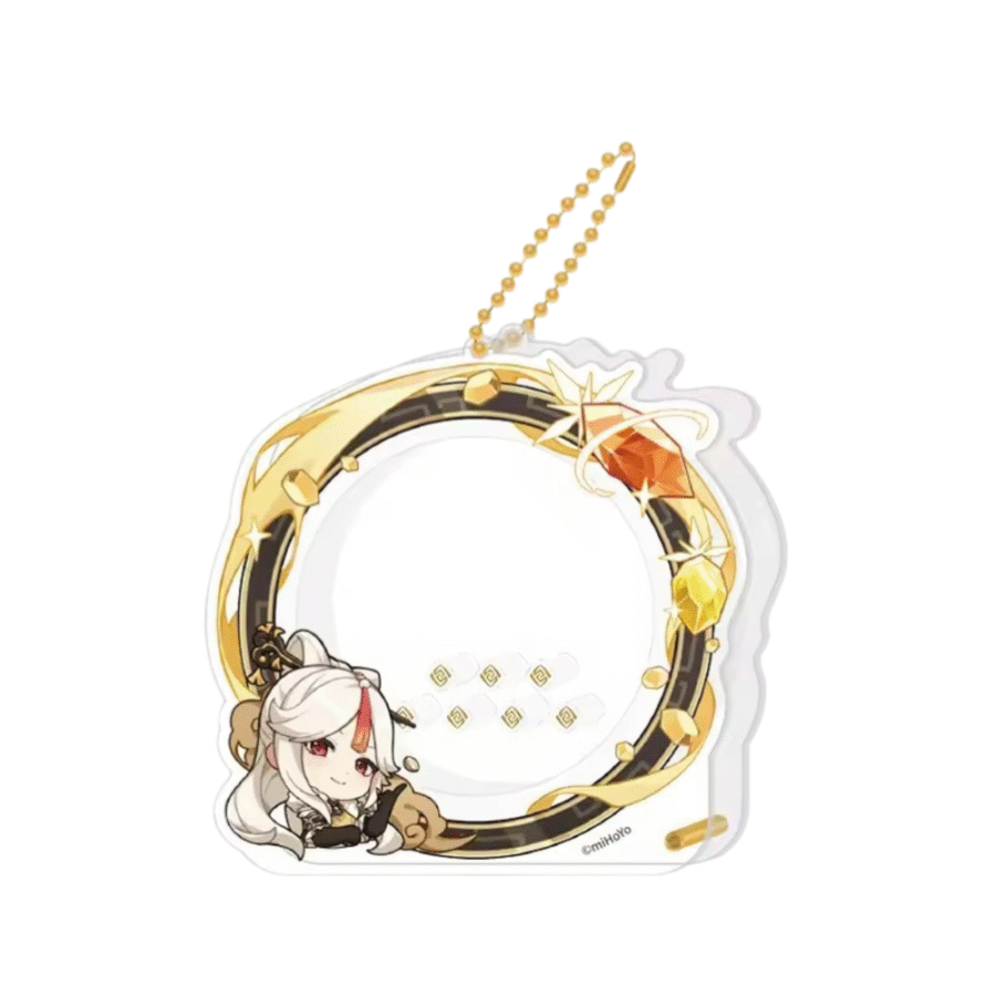 Anime Genshin Impact Ningguang Acrylic Storage Keychain Anime Genshin Impact Ningguang Acrylic Storage Keychain