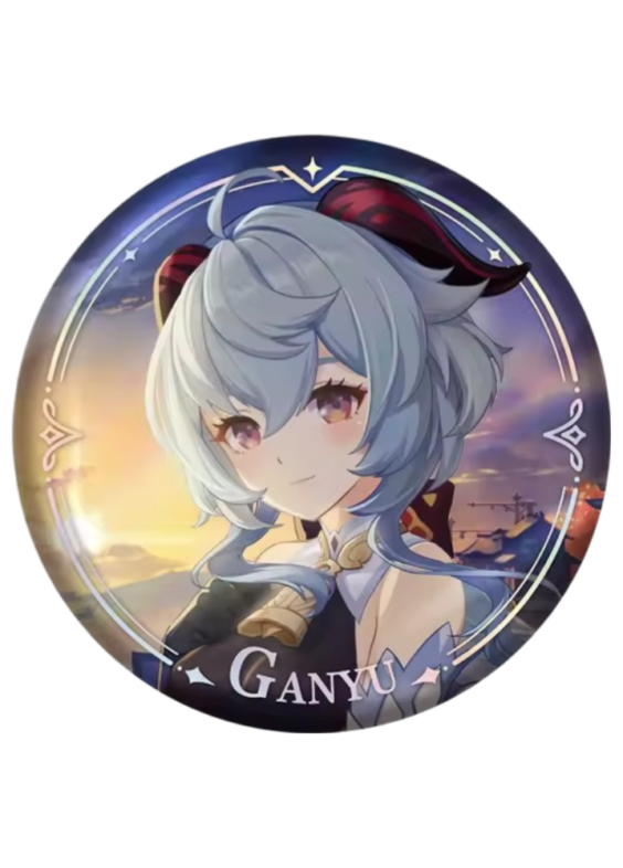 Anime Genshin Impact Ganyu Original Authentic Badge