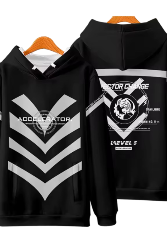 Anime A Certain Magical Index Accelerator Black Hoodie