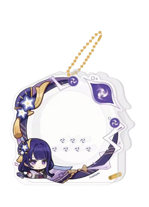 Anime Genshin Impact Raiden Shogun Acrylic Storage Keychain