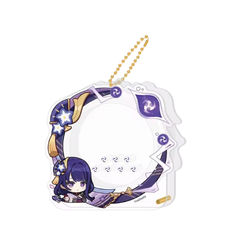 Anime Genshin Impact Raiden Shogun Acrylic Storage Keychain Anime Genshin Impact Raiden Shogun Acrylic Storage Keychain