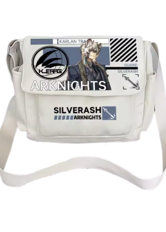Anime Arknights SilverAsh White Shoulder Bag