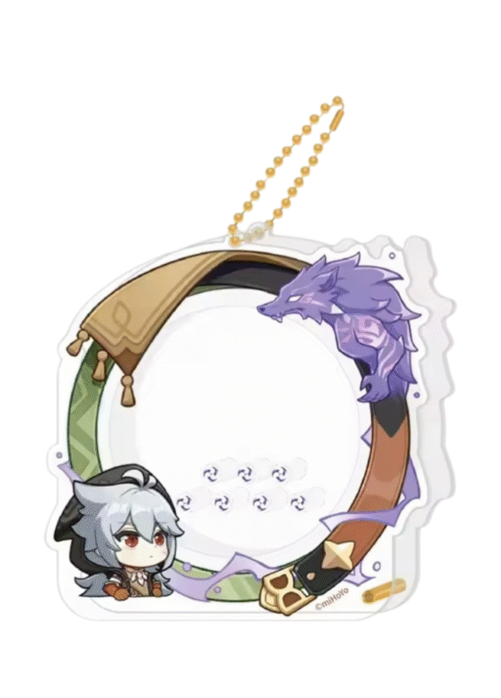 Anime Genshin Impact Razor Acrylic Storage Keychain