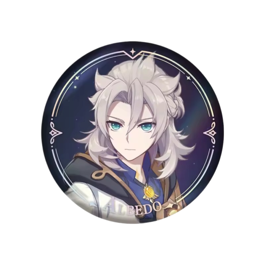Anime Genshin Impact Albedo Original Authentic Badge