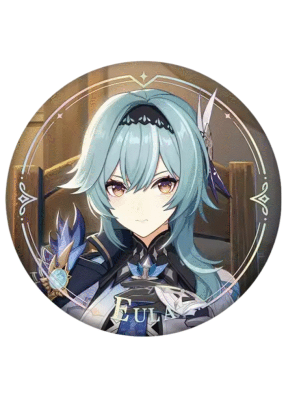 Anime Genshin Impact Eula Original Authentic Badge