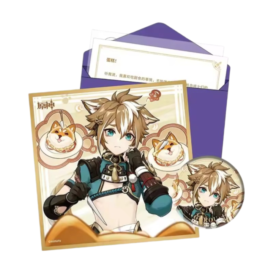 Anime Genshin Impact Gorou Birthday Gift Box Set