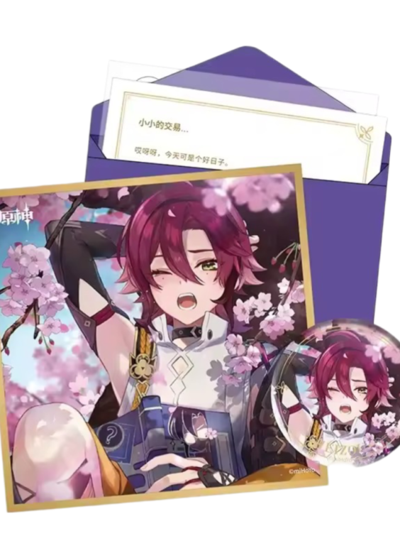Anime Genshin Impact Shikanoin Heizou Birthday Gift Box Set