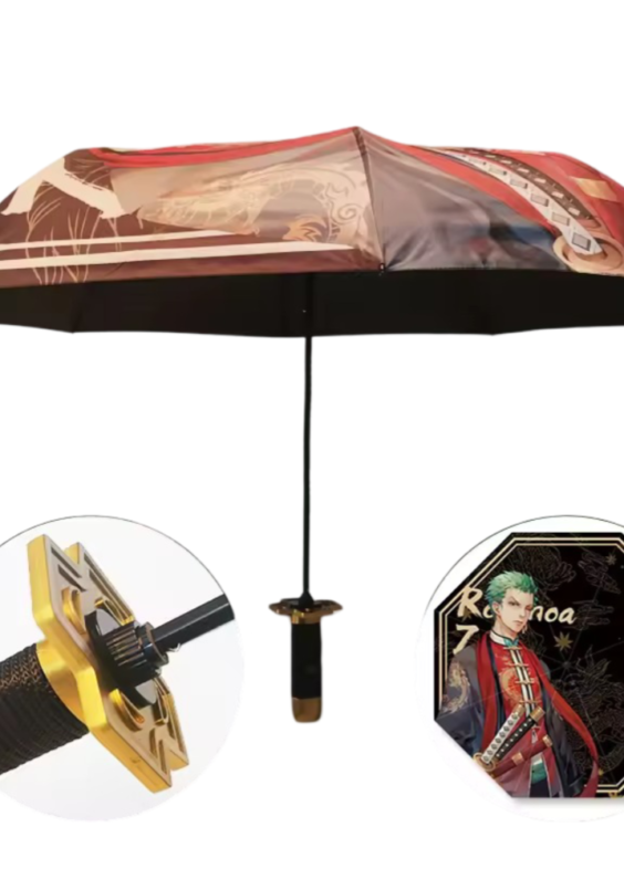 One Piece Anime Roronoa Zoro Three Fold Umbrella