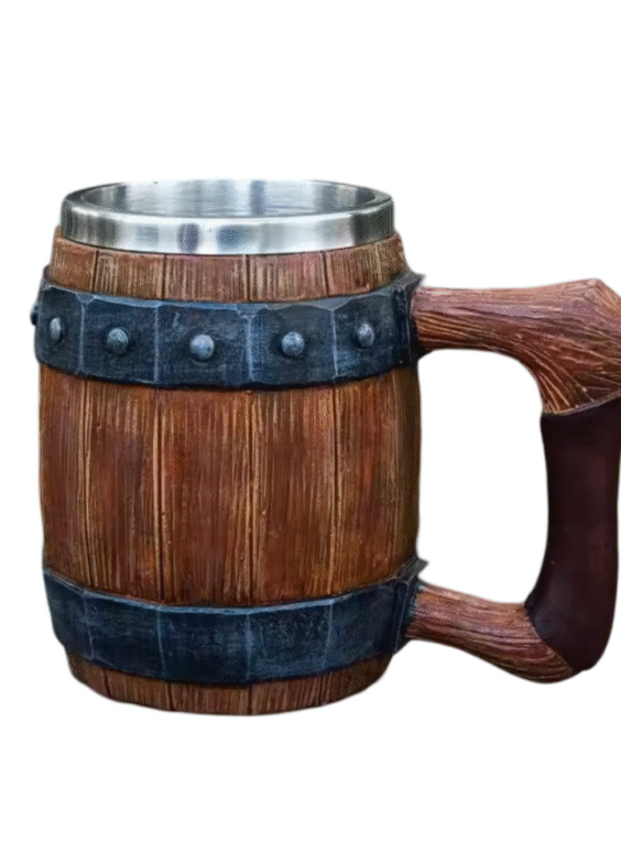 One Piece Luffy Anime Wooden Barrel Cup