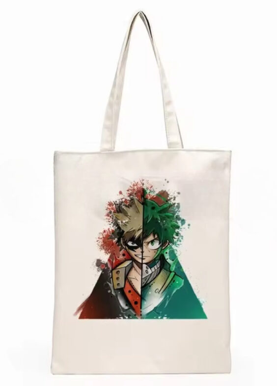 Anime My Hero Academia Katsuki Bakugo With Izuku Midoriya Shopping Bag