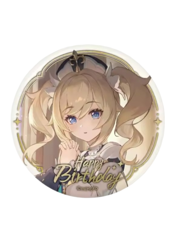 Anime Genshin Impact Barbara Happy Birthday Badge