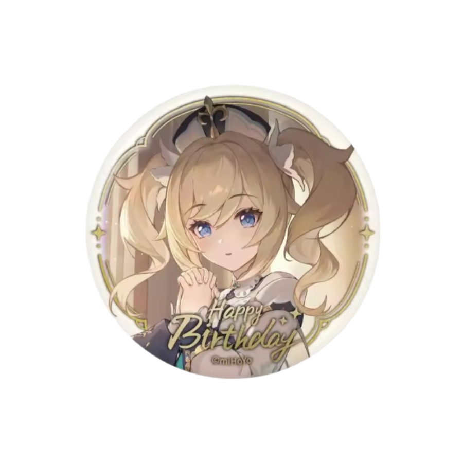 Anime Genshin Impact Barbara Happy Birthday Badge