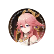 Anime Genshin Impact Yae Miko Original Authentic Badge