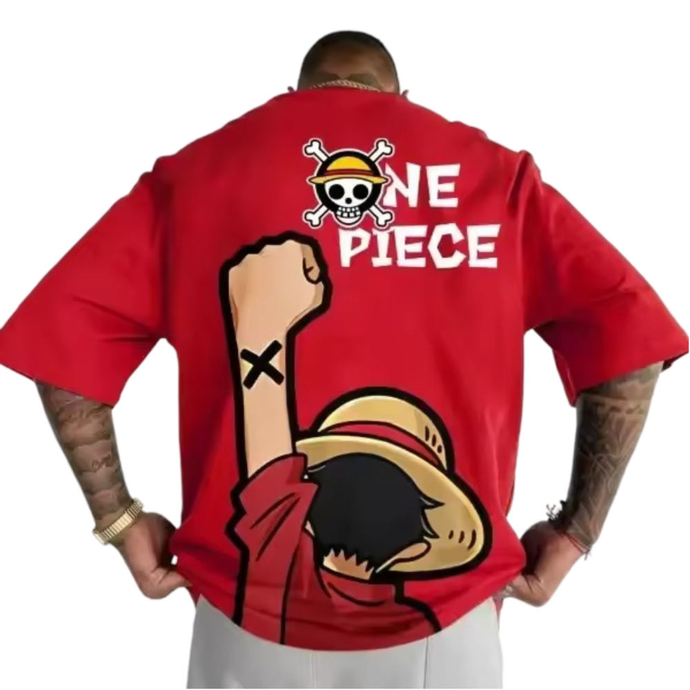 One Piece Anime Monkey D. Luffy Polyester T-Shirt One Piece Anime Monkey D. Luffy Polyester T-Shirt