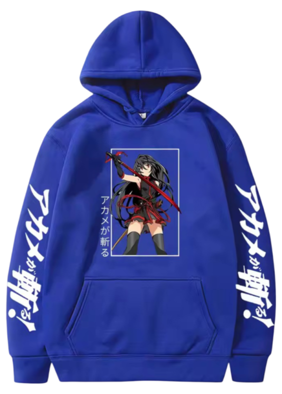 Akame Ga Kill Anime Blue Color Hoodie