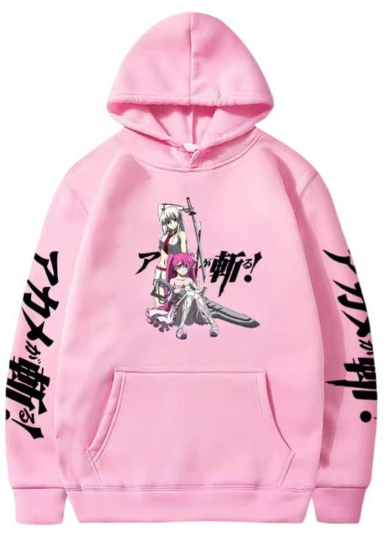 Anime Akame Ga Kill Esdeath With Mine Pink Color Hoodie