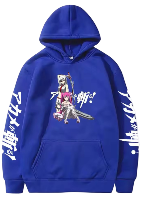 Anime Akame Ga Kill Esdeath With Mine Blue Color Hoodie