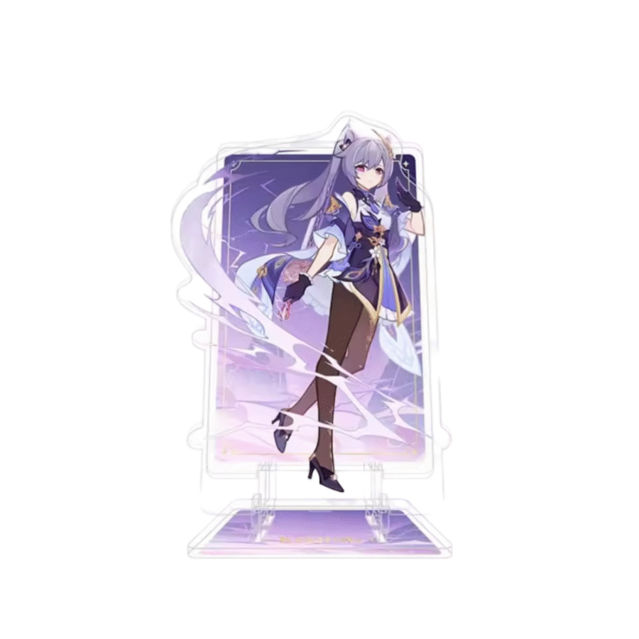 Anime Genshin Impact Keqing Acrylic Phone Stand Anime Genshin Impact Keqing Acrylic Phone Stand