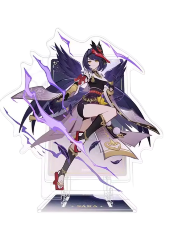 Anime Genshin Impact Kujo Sara Acrylic Phone Stand