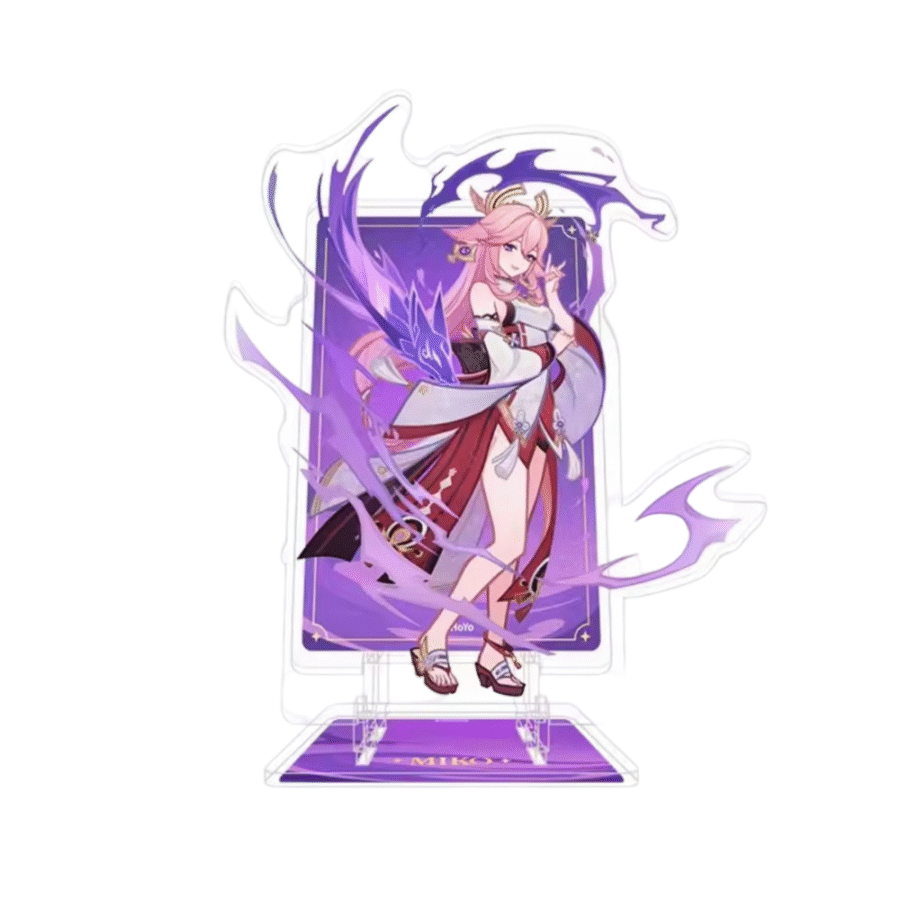 Anime Genshin Impact Yae Miko Acrylic Phone Stand Anime Genshin Impact Yae Miko Acrylic Phone Stand