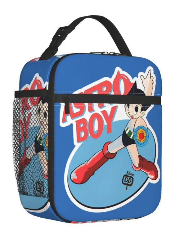 Anime Astro Boy Insulated Blue Lunch Bag